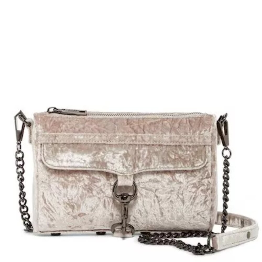REBECCA MINKOFF Mini Mac Velvet Convertible Crossbody Clutch - Picture 6 of 13